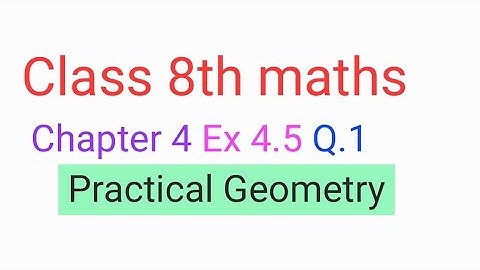 Class 8th maths | Chapter 4 | practical geometry Ex 4.5 Q.1 | a square READ with RE=5.1cm