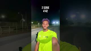Último entrenamiento de series, suave un 8x1000/Día 37 intentando ser un estudiante doble deportista