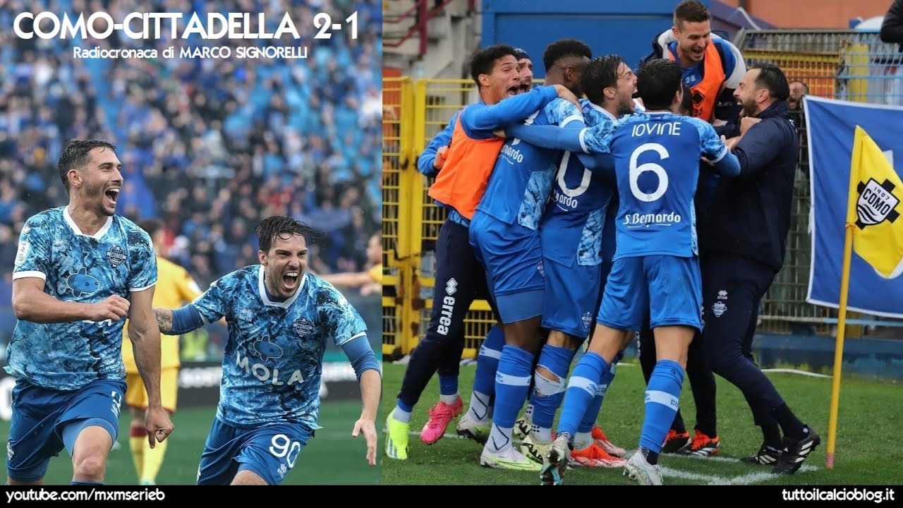 Como-Cittadella 2-1 - Radiocronaca di Marco Signorelli (1/5/2024) Rai Radio 1