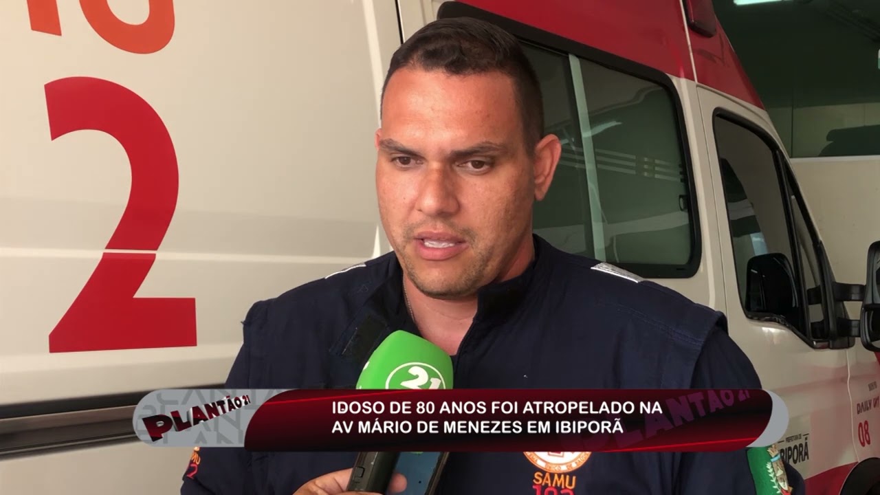 IDOSO FOI ATROPELADO NA AV. MÁRIO DE MENZES EM IBIPORÃ E FOI ATENDIDO PELO SAMU