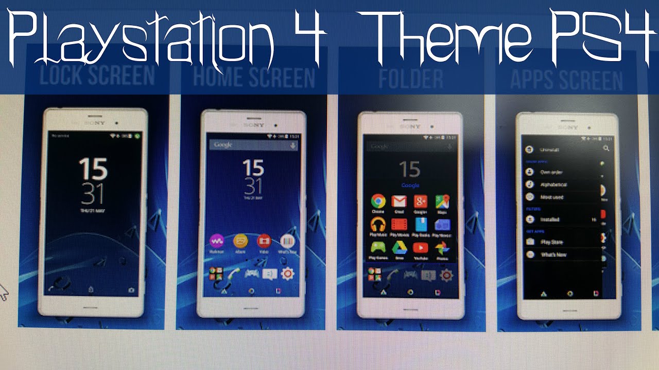 Playstation 4 Theme For All Sony Xperia Devices - YouTube