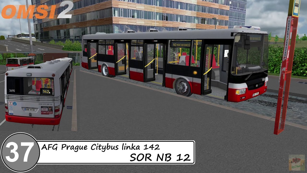 OMSI 2 #37 - AFG Prague Citybus linka 142 - Sor NB 12