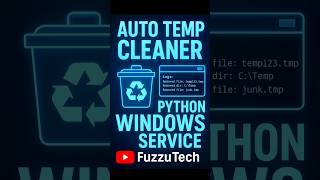 🚀 Auto Temp Cleaner in Python! Cleans junk, boosts PC speed &amp; runs silently 💻⚙️ #FuzzuTech #Python