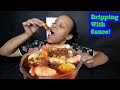 DESHELLED KING CRAB SEAFOOD BOIL DRENCHED IN SAUCE!