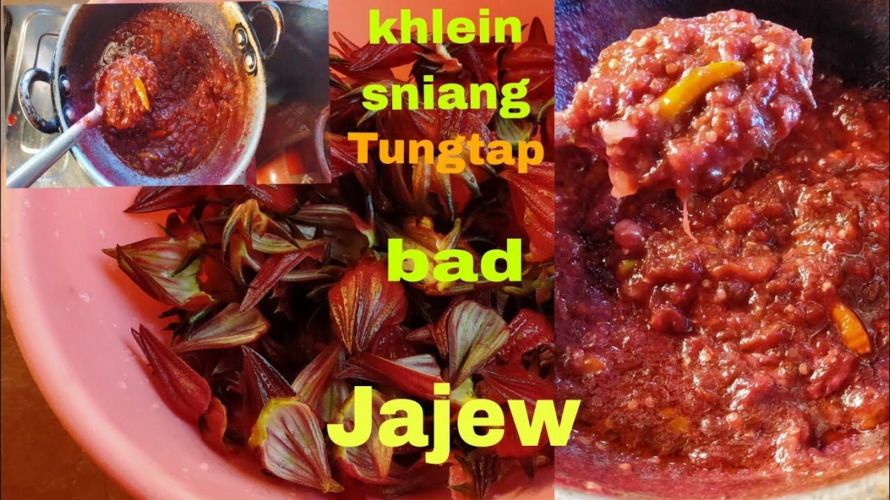 Spicy and tasty Roselle Chutney/cook with pork Fat and Dry Fish/Khasi