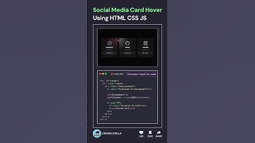 Animated Social Media Card Hover | HTML CSS #shorts #css