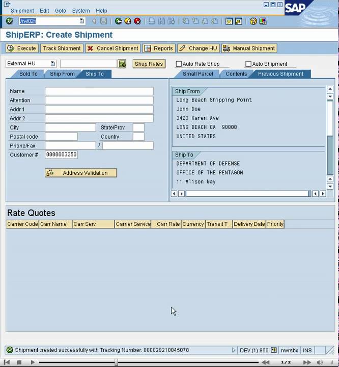 ShipERP demo: SAP Integration