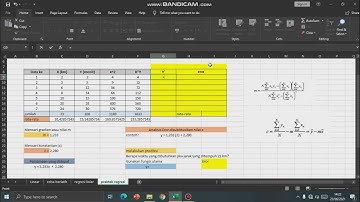 Praktek REGRESI LINIER menggunakan microsoft excel | Matkul Metode Numerik