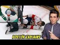 Aaron Ekblad Stretchered off with Terrible Leg Injury - Doctor Reacts and Reviews Injury