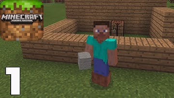 Minecraft: Pocket Edition - Gameplay Walkthrough Part 1 - Survival  First Night (iOS, Android)