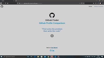 Github Profile - Find and compare web app using vanilla Javascript  | Machine Coding Round