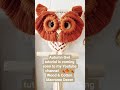 Beautiful Autumn Owl DIY tutorial is coming to my Youtube channel #macrame #diycrafts #macrame