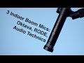 Indoor Boom Microphones: Oktava MK-012, RODE NT5, Audio Technica AT4053b