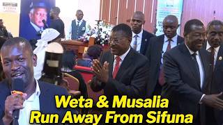 Musalia & Weta quickly leave funeral after seeing Sifuna with a mic