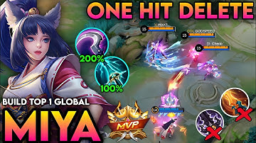 100% UNSTOPPABLE!! Miya Best One HIT DELETE Build & Emblem - Build Top 1 Global Miya 2025 ~ MLBB