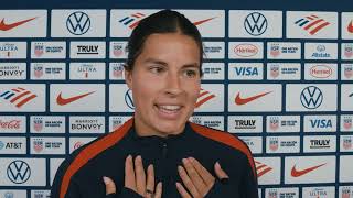 Emily Sams | Pre-Match Mixed Zone | USWNT vs. China PR