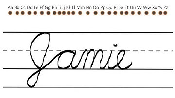 Cursive Letters Video Tutorials (16 of 33) Jamie
