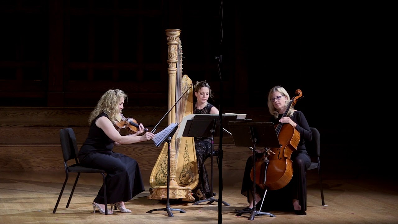 Trio Arkel, Harpstrings Concert,  Debussy, Children's Corner, Arr  for Violin, Cello & Harp