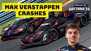 Max Verstappen Crashes At Iracing 24 Hours Of Daytona 2025