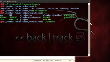 Use WhatWeb tool on Backtrack 5 [HD]