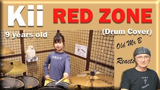 Kii - RED ZONE (Drum Cover) 9 years old (Reaction)