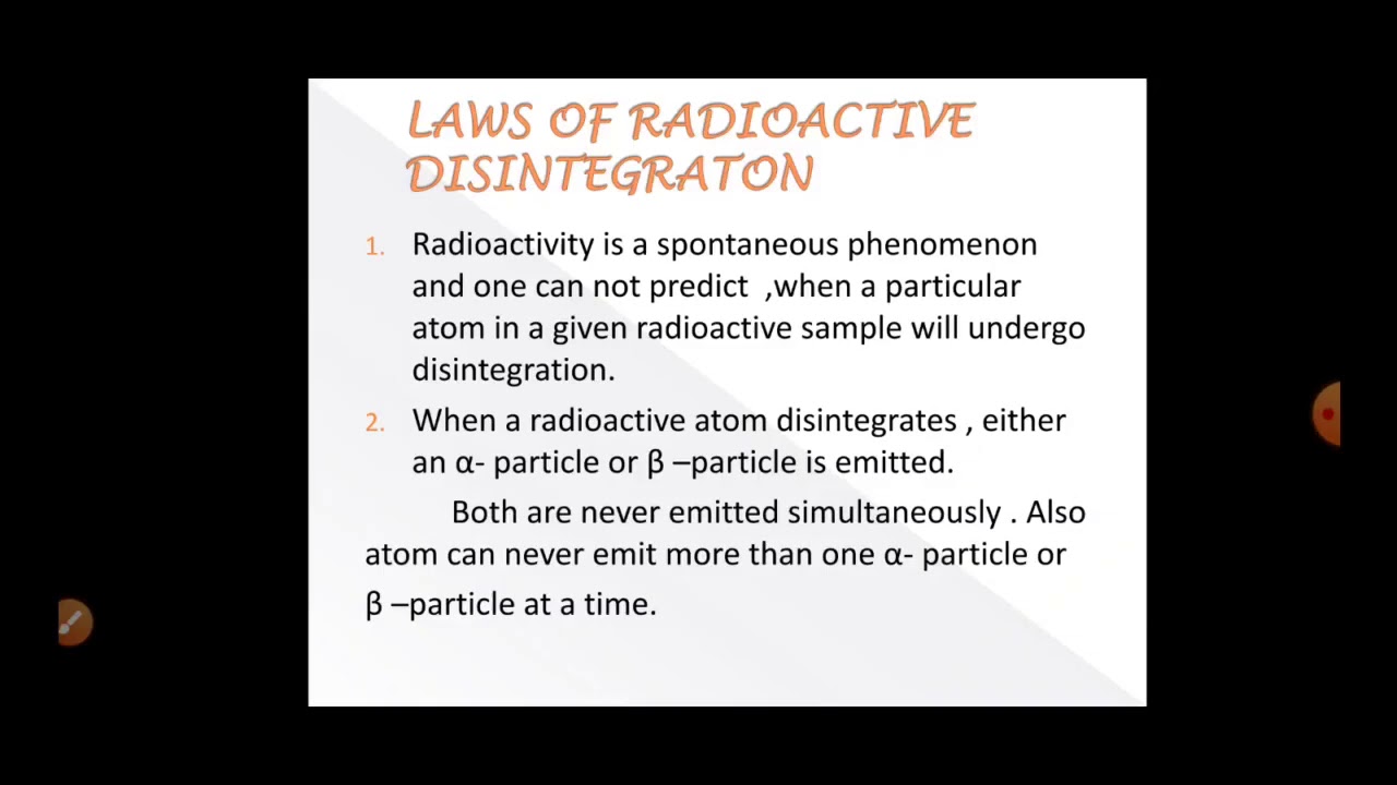 Radioactive decay law
