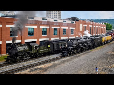 Big Boy 4014 Arrives at Steamtown NHS with Baldwin Locomotive Works 26! [4K]