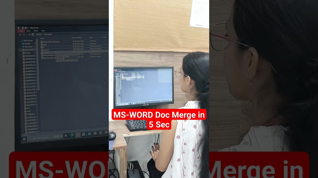 Merge Document in MS-WORD in 5 sec