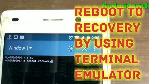 Reboot to recovery by using Terminal Emulator