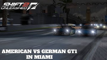 Need for Speed Shift 2 Unleashed | Corvette GT1 | Miami Night | American German intense Battle