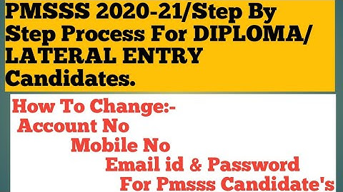 PMSSS Step By Step Registration For DIPLOMA Candidates/Documents Needed For Verification/South Boy.