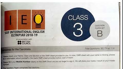 SOF IEO Class 3 2018-19 SETB