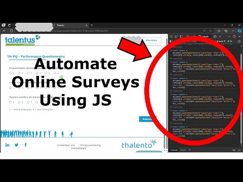 Answering Survey Questions using JavaScript in the Browser Console