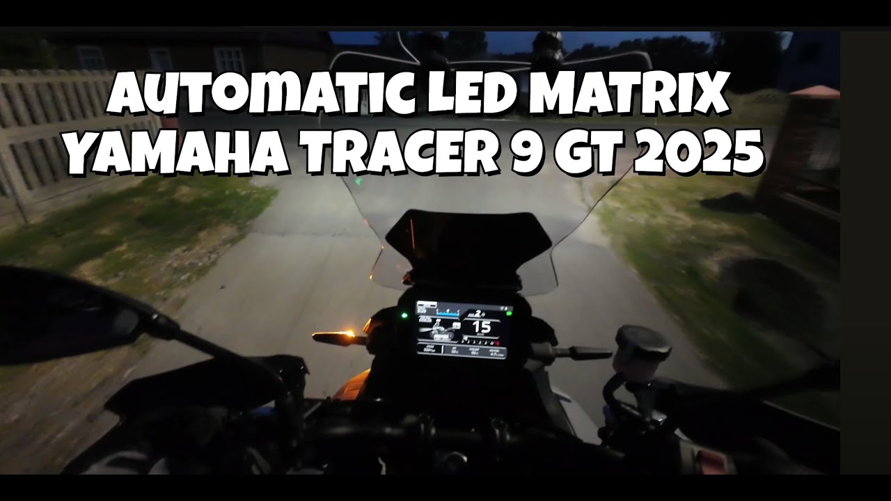 Automatic Matrix Led Yamaha Tracer 9 GT 2025 at night drive