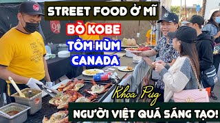 Người Việt Đem Bò Kobe, Tôm Hùm Ra Bán Street Food Ở Mỹ! - Khoa Pug Bất Ngờ Street Food Ở Mỹ Và VN!