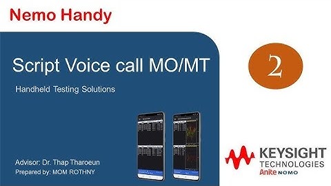 Drive test full training course for Nemo Handy Part2