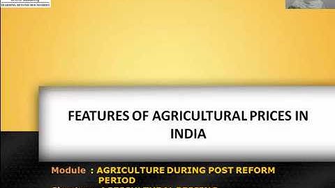 Topic: Agriculture During Post Reform Period