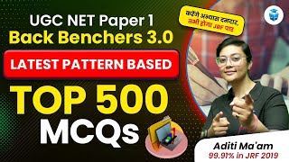 UGC NET Paper 1 Top 500 MCQs by Aditi Mam | Paper1 UGC NET MCQs Based on Latest Pattern | JRFAdda