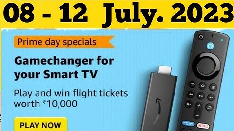 Amazon Gamechanger For Your Smart TV Quiz Answers Today l Amazon Quiz Answers Today l 08 July 2023