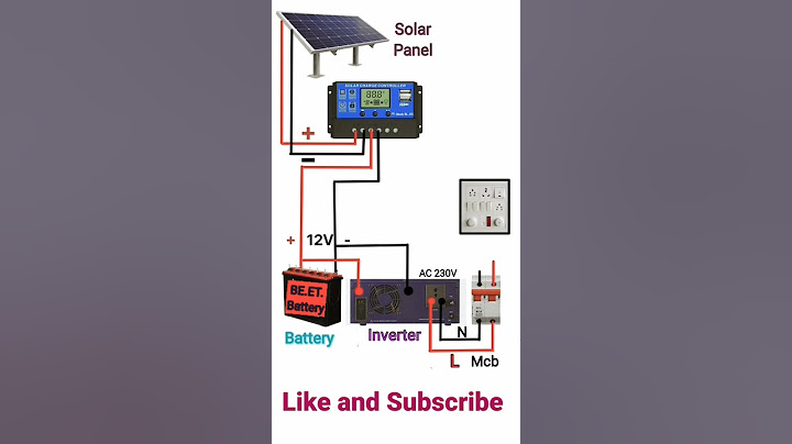 Solar Power System Connection #solar panel, batter, inverter connection