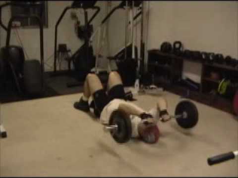 big arms routine Leg Momentum Lying Tricep Extensions for Forced Reps