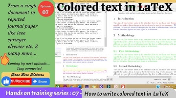 How to write colored text in LaTeX  || Easy & Simple way ||
