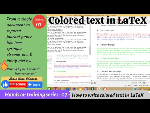 Video: Hoe kleur ik tekst in LaTeX?