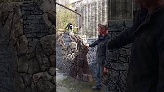 оформление забора на  даче декоративный камень мастерская Бубнова. #сказочнаямастерскаяколесникова