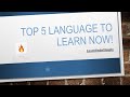 Top 5 programming language to learn in your career!