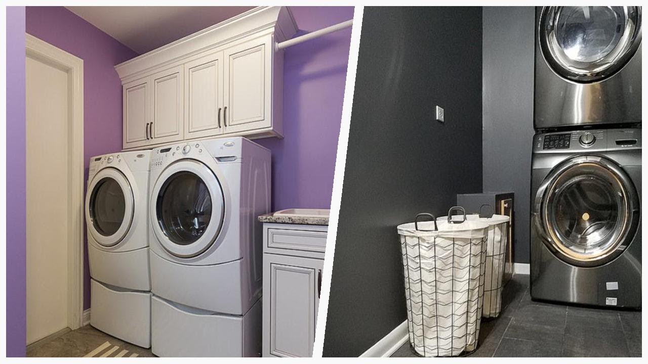 Enhance Your Laundry Room with Black and Purple Designs | Designer ...