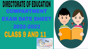 COMPARTMENT EXAM DATE SHEET 2022-2023 CLASS 9 AND 11