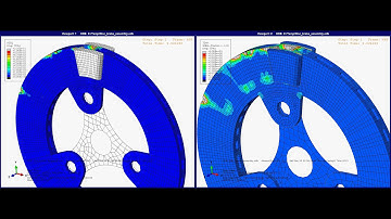 Disc brake assembly, Abaqus Dynamic, temp-disp, explicit