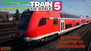 RE54 (4639) Frankfurt to Aschaffenburg | 766.2 DBpbzfa DB 1/95 | Kinzigtalbahn 32/382 | TSW5 #033