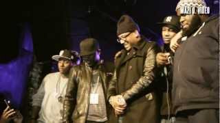 LIL CEASE, MAINO, UNCLE MURDA on stage at REBEL for NOTORIOUS BIG